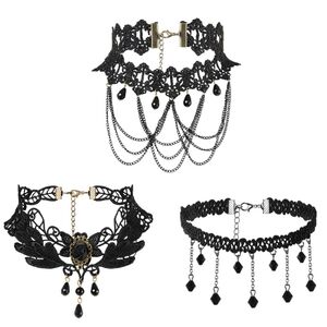 3 goth necklaces